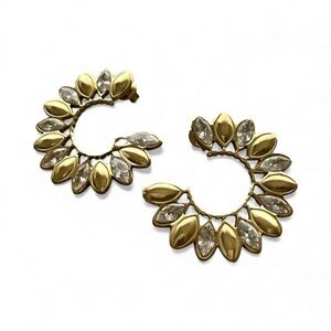 14K Gold Zircon Gold Earrings